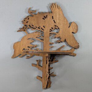 Eagles Nest Wall Shelf, Laser cut wooden wall shelf